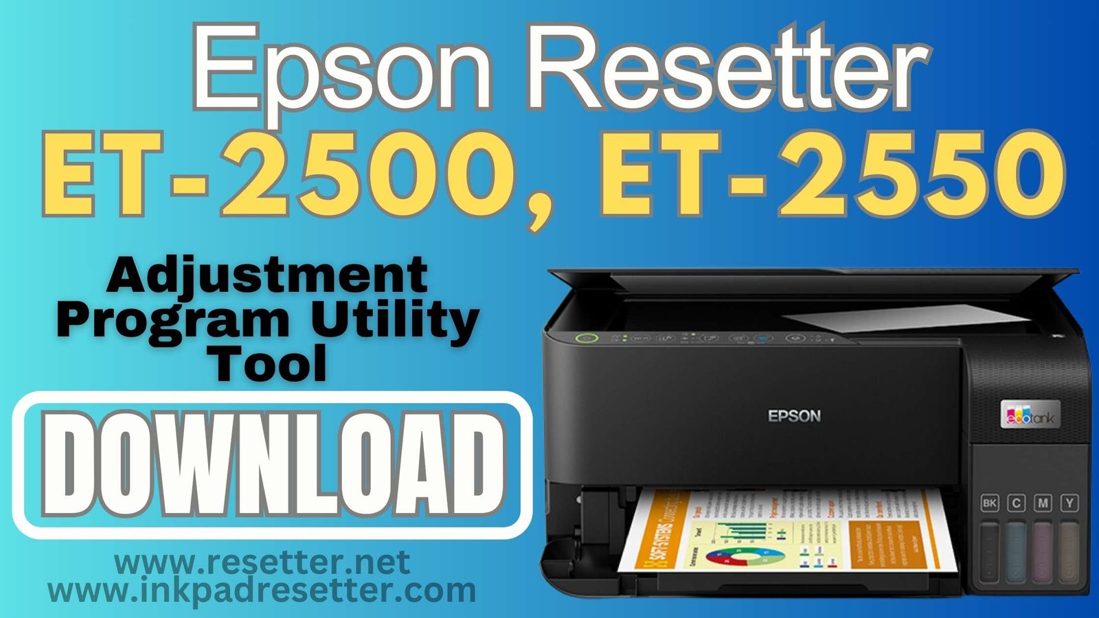 Epson ET-2500, ET-2550 Adjustment Program | Resetter