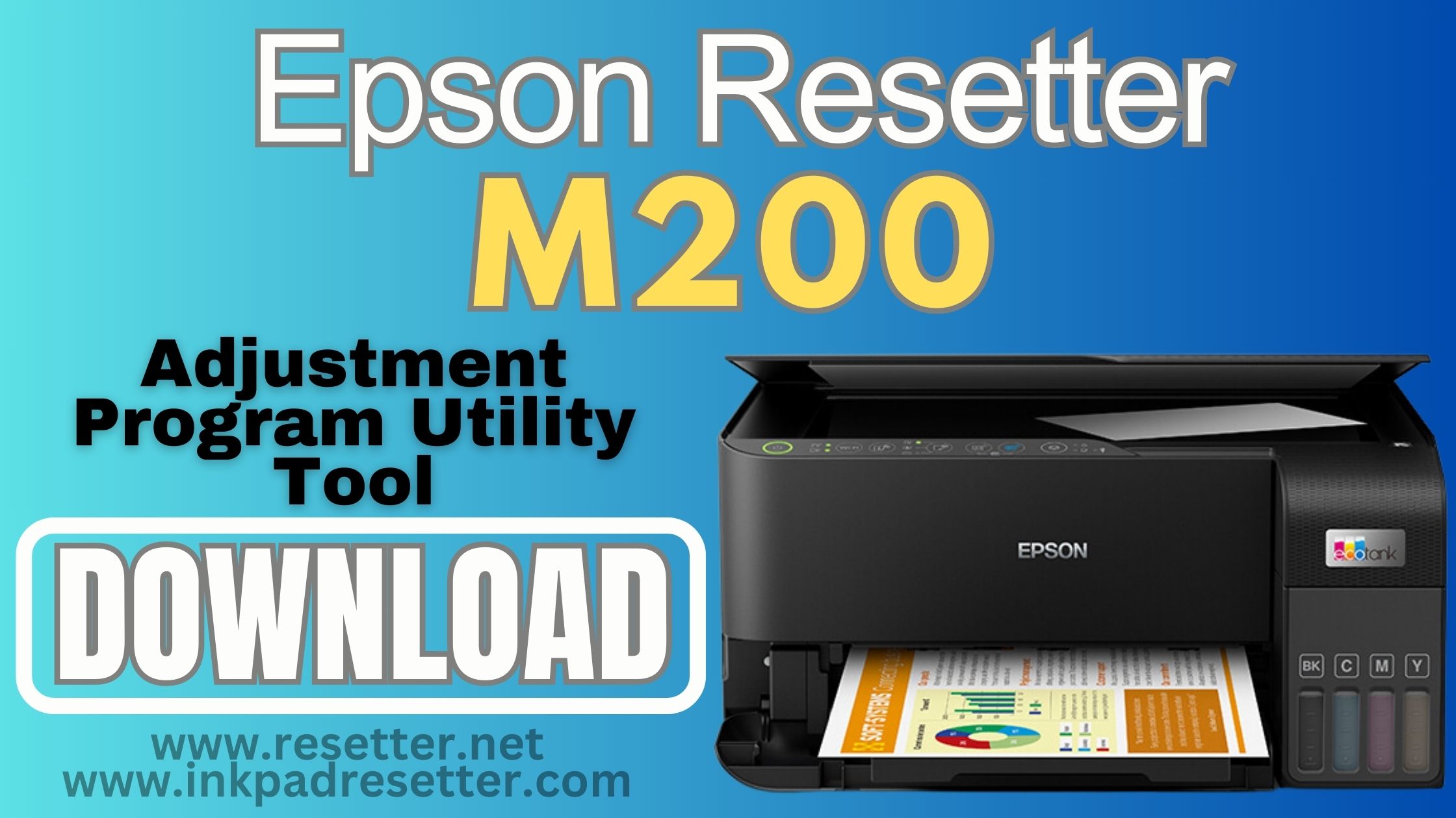Epson M200 Adjustment Program Resetter Inkpadresetter 0762