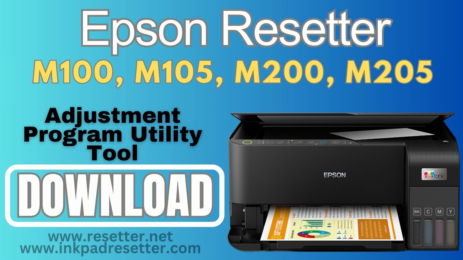 Epson M100, M105, M200, M205 Adjustment Program | Resetter