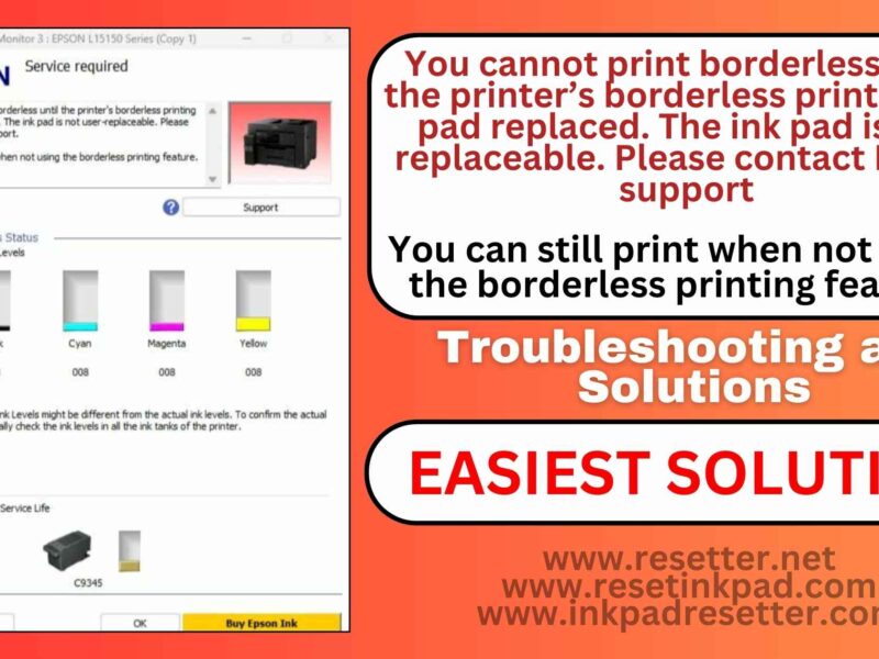 Solving the Borderless Printing Error: Resetting Platen Counter or Borderless Printing of Printer