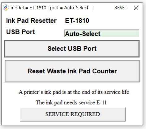 Epson ET-1810 resetter | inkpad resetter