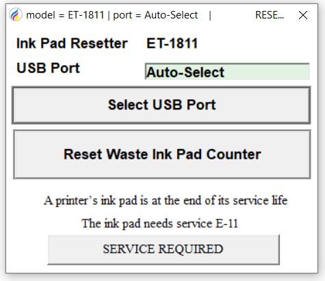 ET-1811 resetter -inkpad resetter