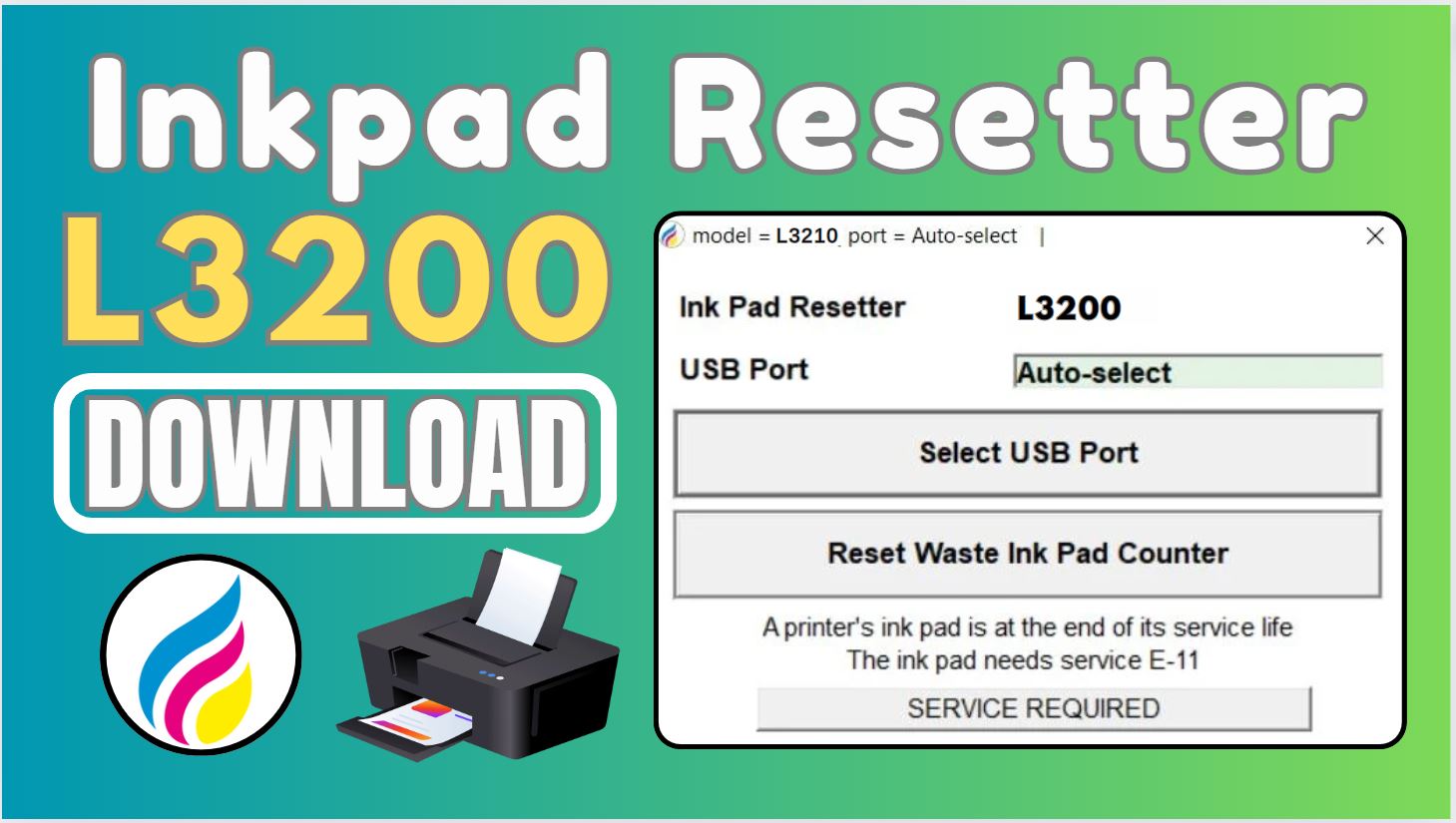 Epson L3200 Inkpad Resetter | L3200 Resetter