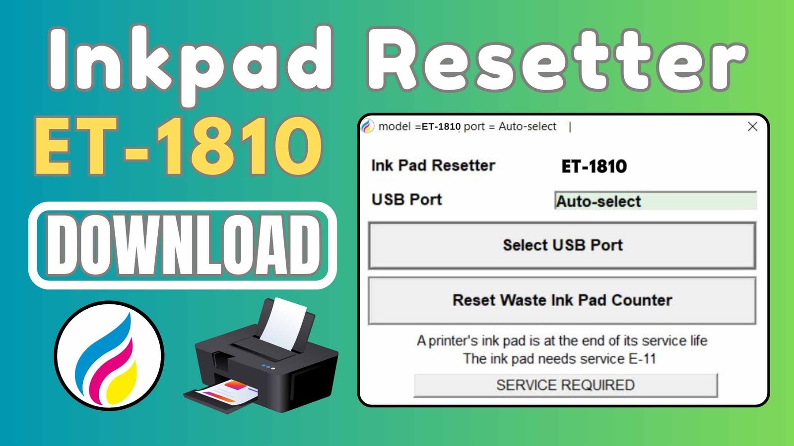 Epson ET-1810 Resetter | Inkpad Resetter