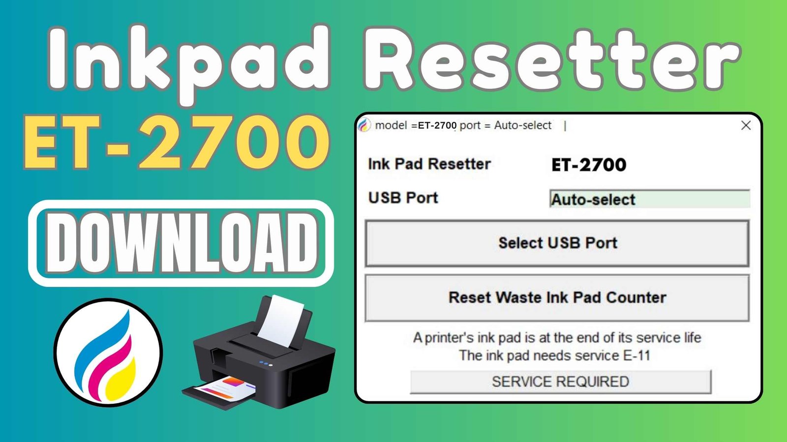 Epson ET-2700 Resetter | Inkpad Resetter