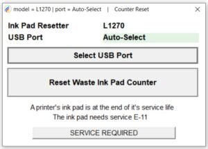 Epson L1270 resetter inkpad resetter