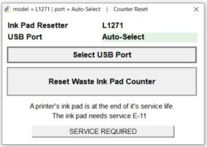 Epson L1271 reset inkpad resetter